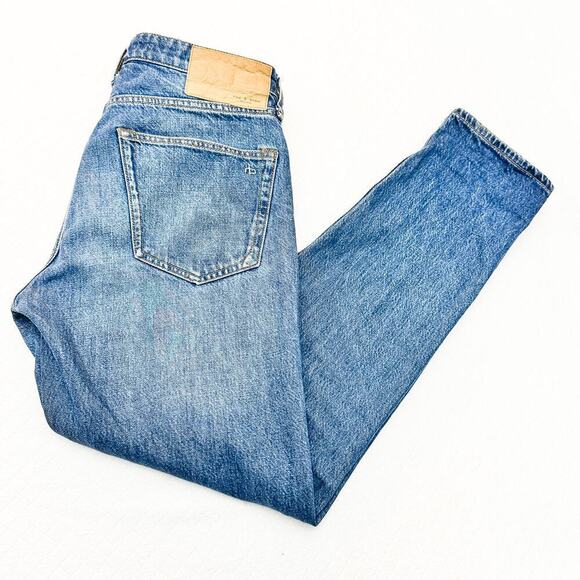 Rag & Bone Rosa Mid-Rise Boyfriend Button-Fly Jasper Denim Jeans Size 25 - Picture 8 of 8